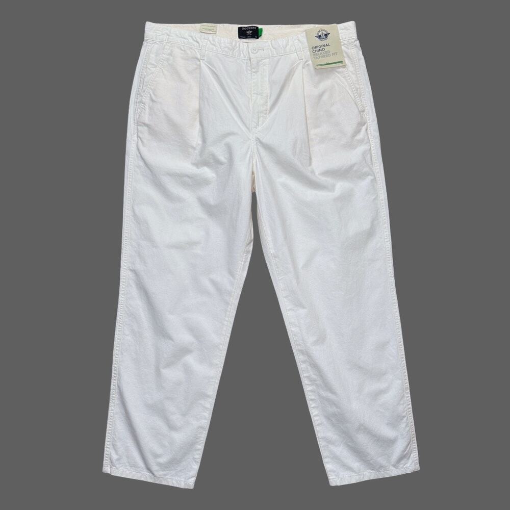Dockers Original Relaxed Tapered Chinos White 38x32 NWT
